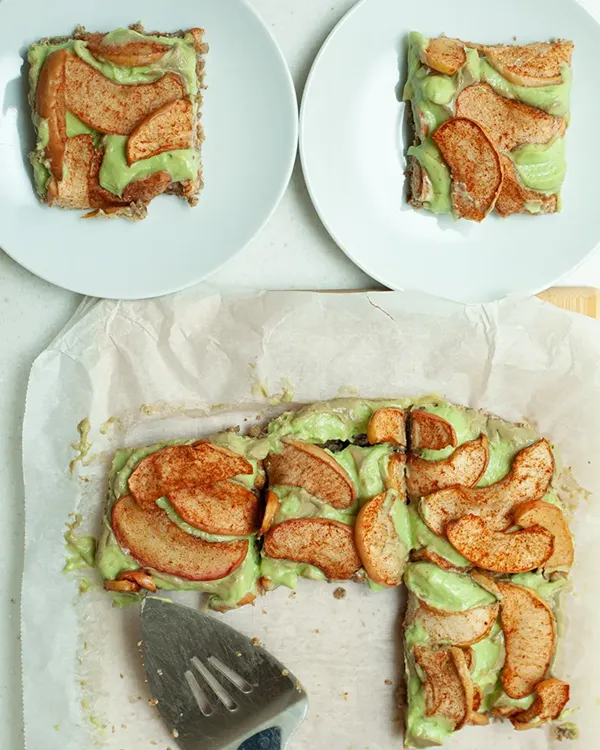 baked apple avocado squares