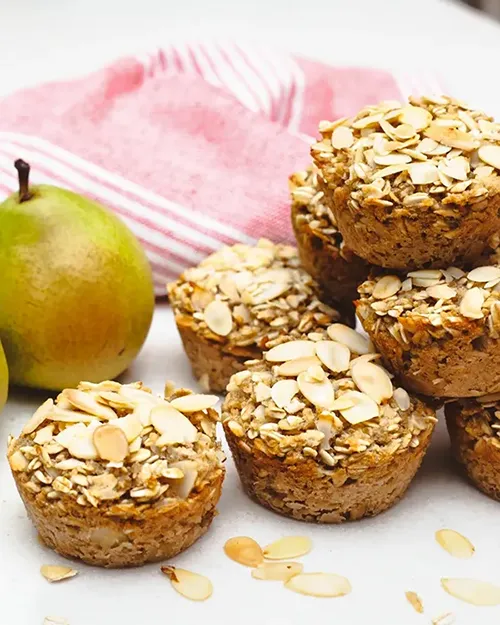 apple, pear almond and oats cups